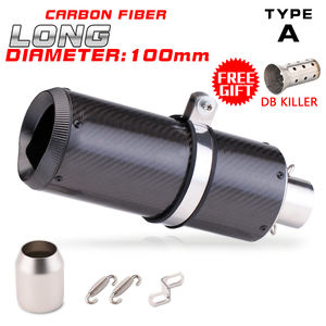 Silenciador de escape de motocicleta de fibra de carbono Universal de 51mm para <span class=keywords><strong>Kawasaki</strong></span> NINJA400 CB300R R3 <span class=keywords><strong>R6</strong></span> MT07 DUKE390 ZX6R S1000RR - Product Image 4