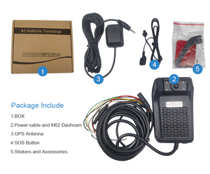 2채널 AI ADAS DSM 대시캠 차량 DVR 트럭 비디오 라이브 스트림용 심각한 사건 알람 출력 - Product Image 6