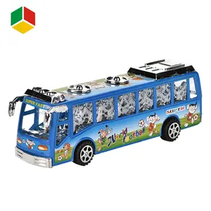QS Mainan Mobil Mainan Model Dudukan Elektroplating, Skala Tarik Mundur Model Bus Plastik untuk Bermain