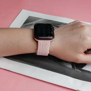 <span class=keywords><strong>Correa</strong></span> de Reloj de Nailon Elástica para iWatch, Precio de Fábrica CM, <span class=keywords><strong>Correa</strong></span> de Reloj Trenzada para <span class=keywords><strong>Apple</strong></span> <span class=keywords><strong>Watch</strong></span> Series 7 6 5 SE - Product Image 5