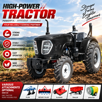 Tracteur agricole chinois pas cher 4x4 90 CV avec pelle rétrocaveuse et chargeur frontal, prix en Équateur