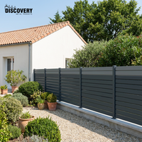 Panneaux de clôture en aluminium à lamelles personnalisées pour l'extérieur, pour jardin, cour, villa, design moderne