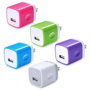 Caricabatteria portatile Mini cubo porta a casa caricabatterie da parete 5W adattatore veloce per telefono 5v 1a caricatore Usb