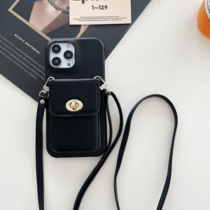 Hot Bán Khóa Khóa Thẻ Túi Với Crossbody Sợi Dây Thừng Cho <span class=keywords><strong>Iphone</strong></span> 16 Trường Hợp Điện Thoại 15Pro Max Vải Thiều Mô Hình Ví Bảo Vệ Bìa - Product Image 1