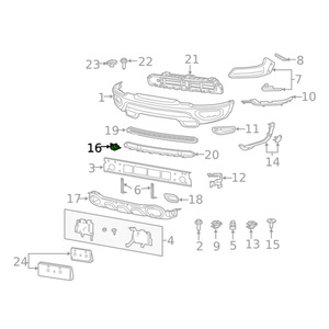 Front Bumper Bracket Steel For <b>Ram</b> 1500TRX 2019-2023 68404160AA Replacement Part - Product Image 4