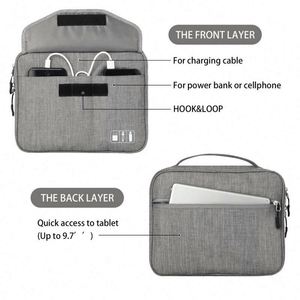 BSCI Factory Electronics Organizer Double Layer Travel Cable Organizer <b>Cord</b> Storage <b>Bag</b> for Cables - Product Image 5