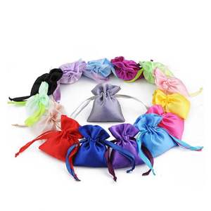 Рекламные подарки, белая атласная сумка для ювелирных изделий, черные атласные сумки с принтом логотипа - Product Image 2