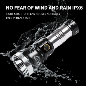 Lumens Cao Siêu Sáng Điện Hiển Thị Không Thấm Nước USB Có Thể Sạc Lại <span class=keywords><strong>Torch</strong></span> Ánh Sáng LED Ánh Sáng Khẩn Cấp Có Thể Sạc Lại LED Đèn Pin - Product Image 5