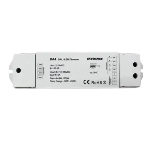 4 canales de tensión constante DALl LED Dimmer 4CH * 5A 12-24VDC CV DALl Dimmer DA4 para tira led