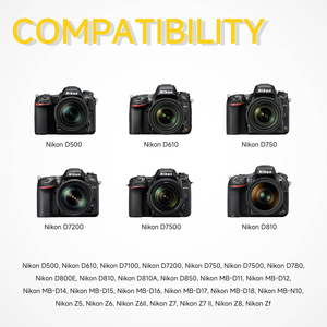 Batería de Repuesto para Cámara Nikon EN-EL15C D780 D850 D7500 D500 D600 D610 D750 D800 D810 D810A D7000 D7100 7.0V 2280mAh - Product Image 4