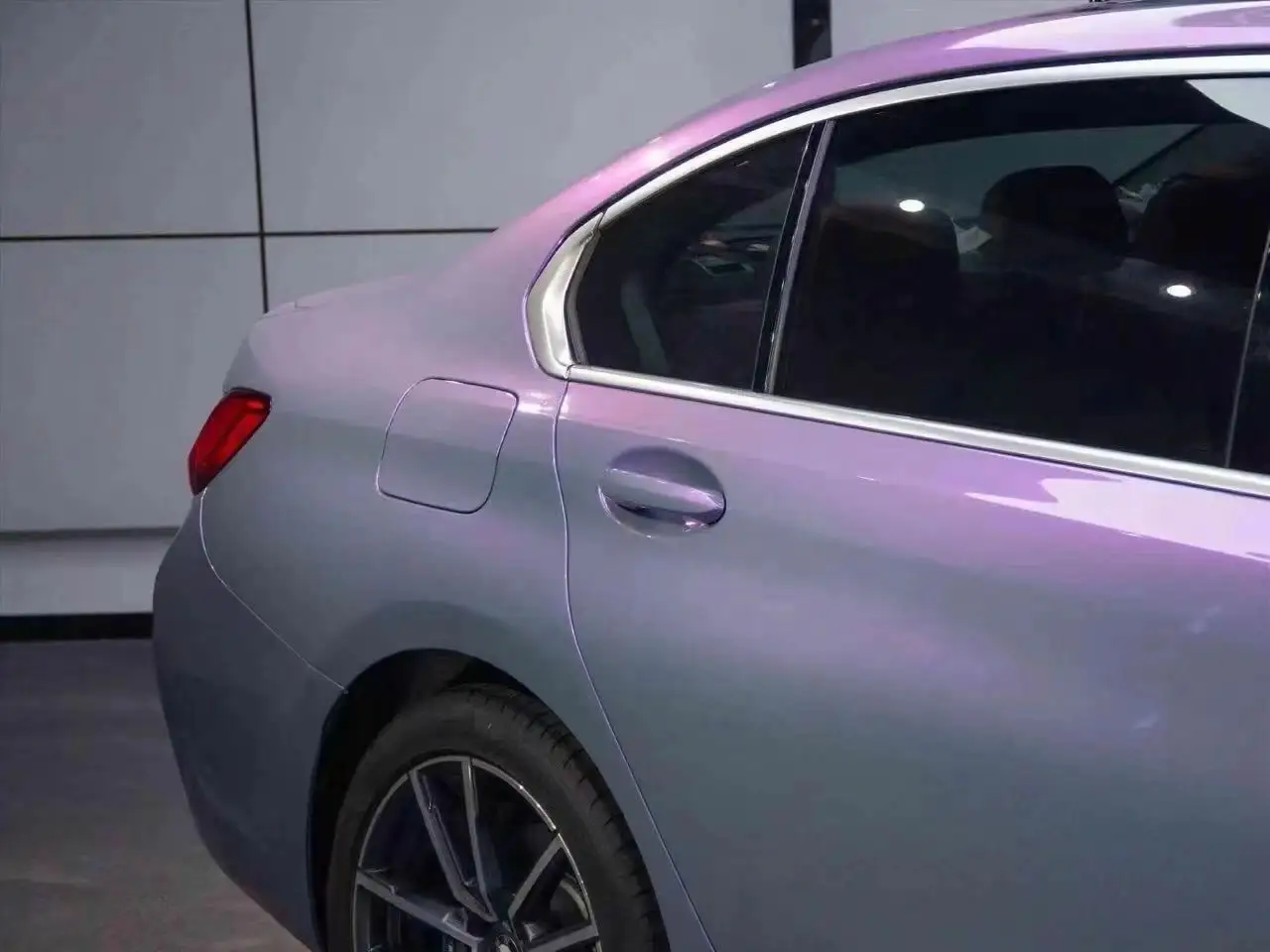 Filme roxo para embrulho de carro, popular, carro, mudança de duas cores, cinza, roxo, rolos