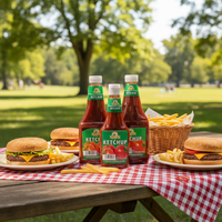 Base de sauce tomate BBQ épicée, vinaigrette tomate riche et acidulée pour grillades en plein air, fêtes BBQ et assaisonnement de viande – Vente en gros