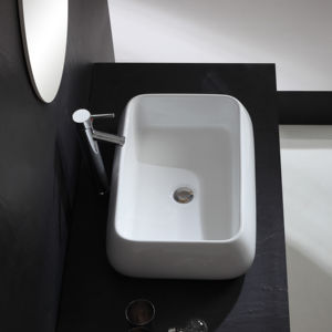 Cuvette de lavage <span class=keywords><strong>des</strong></span> mains de couleur blanche mate Rectangle haute température pour <span class=keywords><strong>toilettes</strong></span> publiques <span class=keywords><strong>au</strong></span>-<span class=keywords><strong>dessus</strong></span> du lavabo de salle de bain - Product Image 2