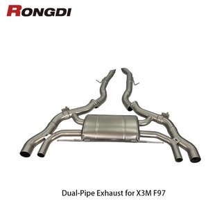 Pour BMW X3M F97 X4M F98 4.4T S58 3.0T 2019-2022, échappement double en acier inoxydable à double tube, silencieux arrière - Product Image 6