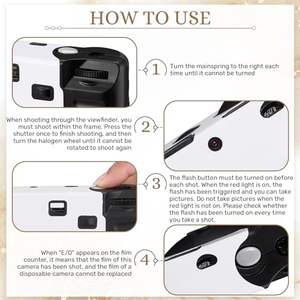 Appareils photo jetables portables à focale fixe 35 mm, à piles AA, personnalisables OEM, pour mariages et événements – Vente en gros à chaud - Product Image 6