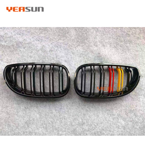 Rejilla frontal ABS E60 E61, rejilla de bandera alemana, doble listón, para <span class=keywords><strong>BMW</strong></span> serie <span class=keywords><strong>5</strong></span>, 2004, 2005, 2006, 2007, <span class=keywords><strong>2008</strong></span>, 2009 - Product Image 4