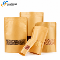 Sachet Doypack Personnalisé en Papier Kraft avec Fenêtre et Fermeture Zip pour Emballage Alimentaire (Noix, Snacks, Café, Thé) – Vente en Gros
