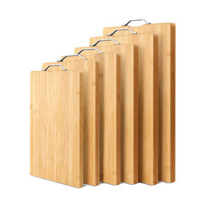 Planche à découper en bambou rectangulaire, bloc de découpe en bois massif pour la cuisine avec poignée, antibactérien, anti-moisissure, durable, facile à nettoyer - Product Image 3