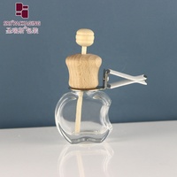 Flacon diffuseur de parfum pour voiture suspendu en verre transparent de 10 ml (1/3 oz) avec bouchon en bois