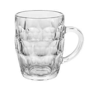 <strong>Dimple</strong> Stein Beer <strong>Mug</strong> 19 oz Beer Glasses with Handle, Glass Beer <strong>Mugs</strong>, Dishwasher and Freezer Safe, Clear and Sturdy