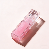 Transparent Vegan Lip Plumper Couleur Changeante Paillettes Étanche À Base De Plantes Brillant À Lèvres Minéral Hydratant Liquide Gratuit Boîte Échantillon Emballage