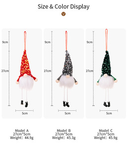Vente en gros de poupées de Noël, elfes, gnomes avec décorations lumineuses LED pour la maison, Noël, Navidad, cadeaux du Nouvel An - Product Image 3