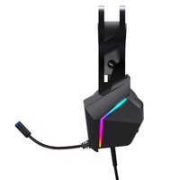 Casque de jeu filaire Audfine M17 RGB LED pour PS4/PC PUBG, casque stéréo personnalisé OEM avec microphone antibruit