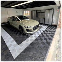 Dalles de sol de garage en PP/PVC emboîtables - Tapis modulaires ventilés en plastique pour parking, salle de sport, rangement domestique