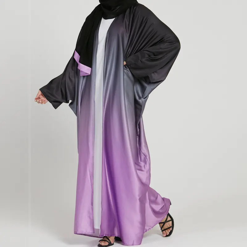 Abito aperto in Chiffon da donna preghiera musulmana Abaya Dubai turchia Islam caftano islamico Ramadan Eid Mubarak abito da donna