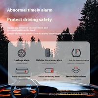 Système de surveillance de la pression des pneus de voiture solaire sans fil, fréquence 315 MHz, affichage LED, plage de 30 à 50 PSI, capteur externe, plaque d'immatriculation