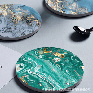 Sous-verre en céramique Lshy, texture océanique, en porcelaine blanche moulée, cadeau d'affaires avec personnalisation du logo - Product Image 5