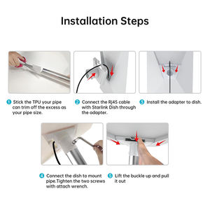 2025 Starlink Mini Gen3 acero inoxidable a prueba de golpes/impermeable tubo al aire libre adaptador soporte nuevo estilo Accesorios de juego - Product Image 4