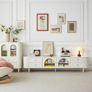 Mobile TV in Legno Stile Americano Minimalista, Arredamento Moderno di Lusso per Interni - Product Image 1