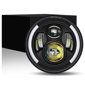 Promotion : Phares de moto à LED 7 pouces avec système d'éclairage automatique Angel Eye et clignotants ambre - Product Image 2