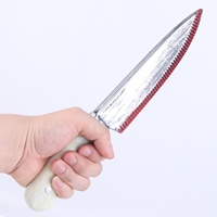 30.5*5cm Halloween Horror Party Props Halloween Faux Décoration En Plastique Slasher Couteau Réaliste Halloween Robuste Mousse Dague
