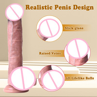 Masseur vibrant réaliste en forme de pénis pour femmes, produits sexuels pour adultes en gros