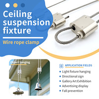 Support d'installation réglable pour luminaires en acier inoxydable 304 de qualité aéronautique avec câble de suspension sécurisé