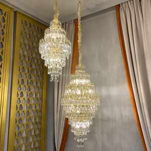 Đèn Chùm Nhỏ Pha Lê K9 Với Khung Kim Loại Hoàn Thiện Màu Vàng Kim - Product Image 1