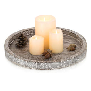 Bandeja decorativa <span class=keywords><strong>de</strong></span> <span class=keywords><strong>madera</strong></span>, portavelas, bandeja redonda <span class=keywords><strong>de</strong></span> <span class=keywords><strong>madera</strong></span>, pieza central <span class=keywords><strong>de</strong></span> mesa, decoración del hogar, bandeja pequeña, decoración <span class=keywords><strong>de</strong></span> mesa <span class=keywords><strong>de</strong></span> centro - Product Image 1