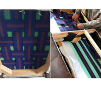 Sangles de fronde bleues de sangle élastique de canapé de haute résistance de 50 mm PP pour la réparation de meubles améliorant le support de base de fauteuil et de canapé