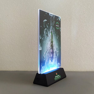 Support de menu en acrylique éclairé par LED, panneau lumineux rechargeable double face pour bar - Product Image 3