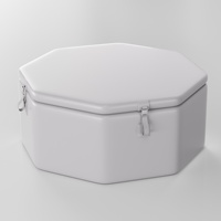 Baignoire gonflable octogonale en PVC pour 4 à 6 personnes, idéale pour les sports nautiques et les rassemblements en groupe.