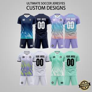 Ensembles de maillots de football, vêtements de football par sublimation, maillots de football unisexes, maillots de football personnalisés, vêtements de sport pour équipes, uniformes de football, séchage rapide - Product Image 2