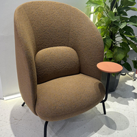 Fauteuil de loisirs à négociation unique Accent Hotel Chaise longue en cuir Chaise pivotante confortable avec pied en acier inoxydable