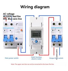 WIFI con sistema Din Rail Smart Electric Sub Prepago Medidor <span class=keywords><strong>de</strong></span> lectura 220V Monofásico para casa <span class=keywords><strong>de</strong></span> alquiler - Product Image 4