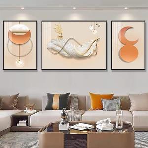 لوحات زجاجية ثلاثية الأبعاد رائجة البيع بالجملة بتصميم أوراق ذهبية وأحجار ملونة، طباعة فنية ثلاثية الأبعاد للجدران - Product Image 5