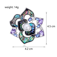 Korsase Pernikahan YHY Camellia Alloy, Bros Bunga Elegan, Desain Berongga, Aksesoris Pakaian dan Topi dengan Mutiara
