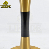 Base de table de luxe en métal doré brossé, rond en acier inoxydable inox, tulipe