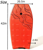 Bodyboard léger avec laisse de poignet pour le surf en mer, idéal pour les sports nautiques et les loisirs à la plage