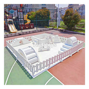Mobile Party Rental White Kids softplay Playground Soft Play Equipment set con toboganes - Product Image 1